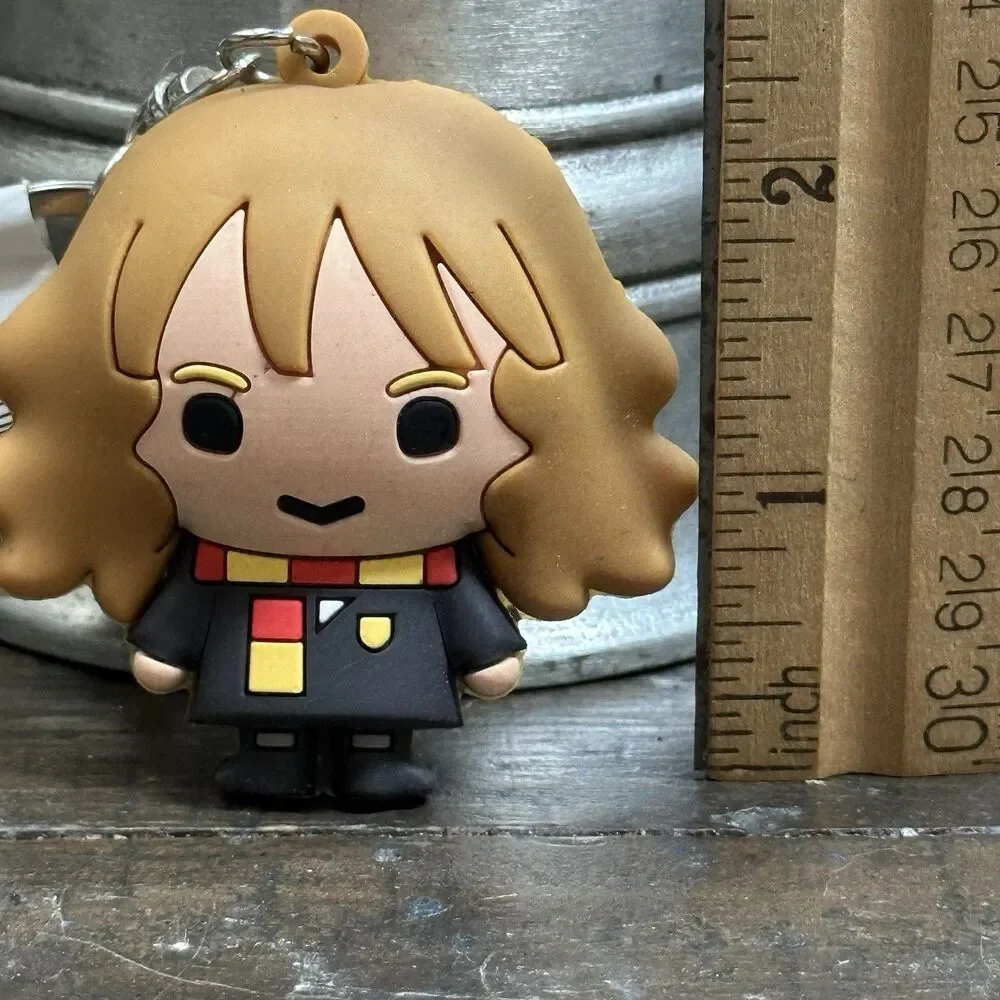 Harry Potter Keychains Lot of 3 – Chibi Ron & Hermione Flying Broom Figures
